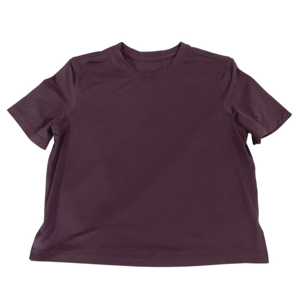 Lululemon Plum Purple Cropped Short Sleeve Athletic Tee Women’s Small